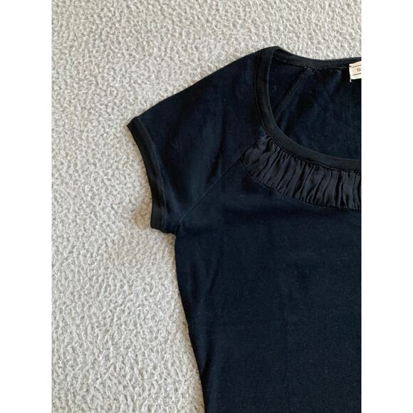 St. John Sport Top Small Short Sleeve Round Neck Raglan T Shirt Black Classic - Picture 3 of 12